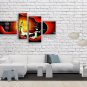 Tetraptych Modern Abstract Painting Wall Art Figure Gallery Wrapped
