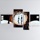 Hand-painted Large Modern Abstract Painting Wall Art Figure Inner Framed