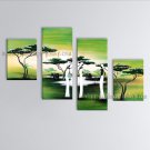 4 Pieces Modern Abstract Painting Wall Art Figure Contemporary Decor
