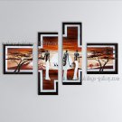 4 Pieces Modern Abstract Painting Wall Art Figure Artwork Pictures