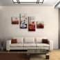 Hand-painted 4 Pieces Modern Abstract Painting Wall Art Interior Design