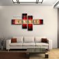 Hand-painted Tetraptych Modern Abstract Painting Wall Art Artwork Pictures