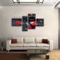 Hand Painted Tetraptych Modern Abstract Painting Wall Art Artwork Images