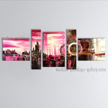 Handmade Artcrafts Large Modern Abstract Painting Wall Art Inner Stretched