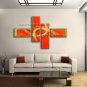 Hand-painted 4 Pieces Modern Abstract Painting Wall Art Interior Design