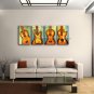 Hand-painted 4 Pieces Modern Abstract Painting Wall Art Artwork Pictures