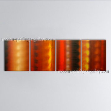 Hand-painted 4 Pieces Modern Abstract Painting Wall Art Contemporary Decor