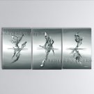 Hand Painted Triptych Modern Abstract Painting Wall Art Oil On Canvas