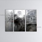 Hand-painted Pentaptych Modern Abstract Painting Wall Art Inner Framed