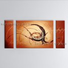 Hand Painted Triptych Modern Abstract Painting Wall Art Interior Design