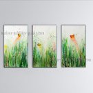 Hand-painted Triptych Modern Abstract Painting Wall Art Interior Design