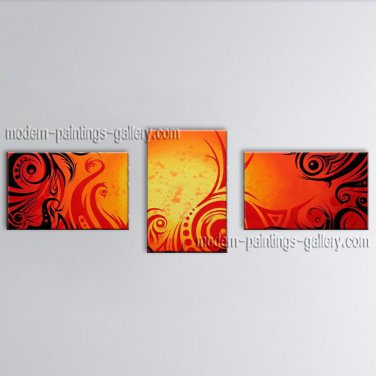 Hand Painted Triptych Modern Abstract Painting Wall Art Contemporary Decor