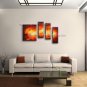 Hand Painted 4 Pieces Modern Abstract Painting Wall Art On Canvas Artworks