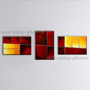 Hand Painted Triptych Modern Abstract Painting Wall Art Artist Artworks