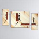 Hand-painted Triptych Modern Abstract Painting Wall Art Inner Framed