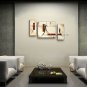 Hand-painted Triptych Modern Abstract Painting Wall Art Inner Framed