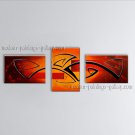 Hand-painted Triptych Modern Abstract Painting Wall Art Inner Stretched