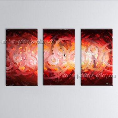 Hand Painted Triptych Modern Abstract Painting Wall Art On Canvas Artworks