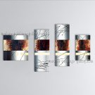 Hand-painted 4 Pieces Modern Abstract Painting Wall Art Interior Design