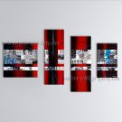 Hand-painted 4 Pieces Modern Abstract Painting Wall Art Artwork Pictures