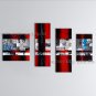 Hand-painted 4 Pieces Modern Abstract Painting Wall Art Artwork Pictures