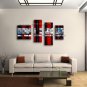 Hand-painted 4 Pieces Modern Abstract Painting Wall Art Artwork Pictures