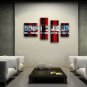 Hand-painted 4 Pieces Modern Abstract Painting Wall Art Artwork Pictures