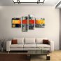 Hand-painted 4 Pieces Modern Abstract Painting Wall Art Interior Design