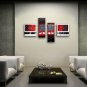 Hand Painted 4 Pieces Modern Abstract Painting Wall Art Interior Design