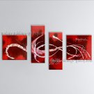 Hand Painted 4 Pieces Modern Abstract Painting Wall Art Decoration Ideas