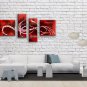 Hand Painted 4 Pieces Modern Abstract Painting Wall Art Decoration Ideas