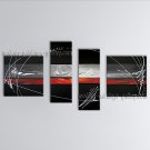 Hand Painted Tetraptych Modern Abstract Painting Wall Art Artist Artworks