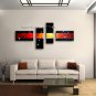 Hand Painted 4 Pieces Modern Abstract Painting Wall Art On Canvas Artworks