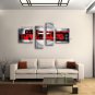 Hand Painted Tetraptych Modern Abstract Painting Wall Art Gallery Wrapped