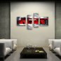 Hand Painted Tetraptych Modern Abstract Painting Wall Art Gallery Wrapped