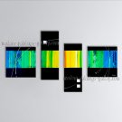 Hand Painted 4 Pieces Modern Abstract Painting Wall Art Artwork Pictures