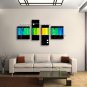 Hand Painted 4 Pieces Modern Abstract Painting Wall Art Artwork Pictures