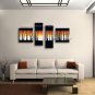 Hand-painted 4 Pieces Modern Abstract Painting Wall Art Contemporary Decor