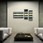 Handmade Artcrafts Triptych Modern Abstract Painting Wall Art Inner Framed