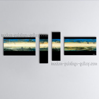 Hand-painted Tetraptych Modern Abstract Painting Wall Art Artwork Images