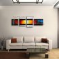Hand Painted Tetraptych Modern Abstract Painting Wall Art Interior Design