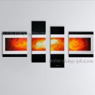 Hand-painted Tetraptych Modern Abstract Painting Wall Art Ready To Hang