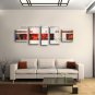 Handmade Pentaptych Modern Abstract Painting Wall Art Contemporary Decor