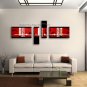 Hand Painted 4 Pieces Modern Abstract Painting Wall Art Oil On Canvas