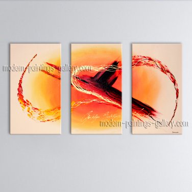 Hand Painted Triptych Modern Abstract Painting Wall Art Artist Artworks