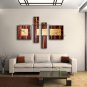 Hand-painted Tetraptych Modern Abstract Painting Wall Art Gallery Wrapped