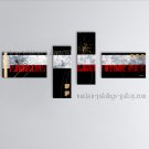 Hand Painted 4 Pieces Modern Abstract Painting Wall Art Ready To Hang