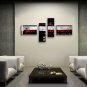 Hand Painted 4 Pieces Modern Abstract Painting Wall Art Ready To Hang
