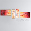 Hand-painted Tetraptych Modern Abstract Painting Wall Art Decoration Ideas