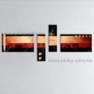 Hand Painted 4 Pieces Modern Abstract Painting Wall Art Inner Framed